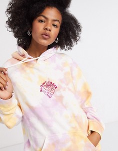 Oversized-худи с принтом тай-дай и клубникой New Girl Order-Мульти