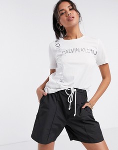 Белая футболка с логотипом Calvin Klein Jeans-Белый