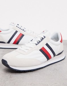 Белые кроссовки в стиле ретро с замшевыми вставками Tommy Hilfiger-Белый