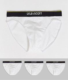 Набор из 3 белых трусов Lyle & Scott-Белый