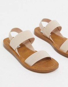 Светло-розовые сандалии с ремешками Steve Madden-Бежевый