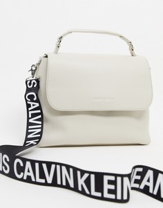 Светло-бежевая сумка на плечо Calvin Klein Jeans-Светло-бежевый