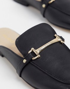 Черные кожаные строгие мюли-лоферы ALDO-Черный