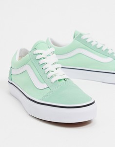 Зеленые/белые кроссовки Vans Ua old skool-Зеленый