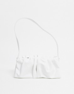 Белая присборенная сумка на плечо в стиле 90-х ASOS DESIGN-Белый