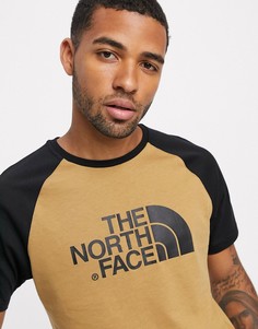 Коричневая футболка с рукавами реглан The North Face-Зеленый