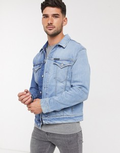 Зауженная джинсовая куртка Calvin Klein Jeans-Синий