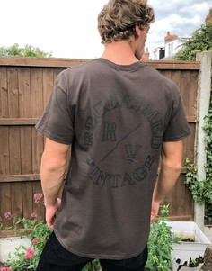 Футболка шоколадного цвета с логотипом Reclaimed Vintage inspired-Серый