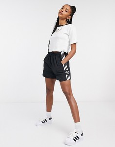 Черные шорты с 3 полосками adidas Originals adicolor-Черный