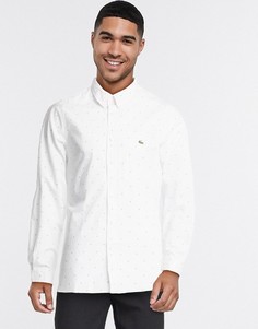 Белая рубашка с длинными рукавами Lacoste-Белый