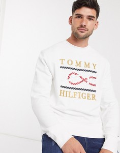 Свитшот с логотипом Tommy Hilfiger-Белый