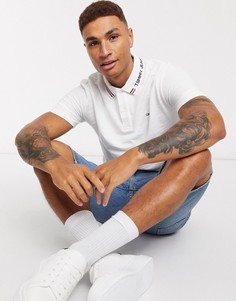 Футболка-поло с логотипом на воротнике Tommy Jeans-Белый