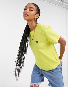 Свободная футболка лимонно-желтого цвета Vans Junior V-Желтый