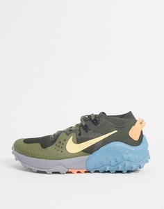 Зеленые кроссовки Nike Running Wildhorse 6-Зеленый