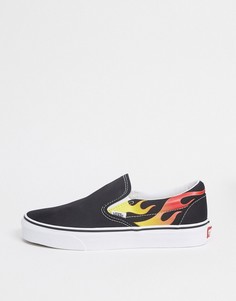 Черные кроссовки-слипоны Vans Classic-Черный