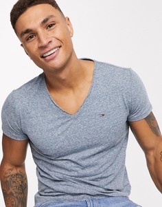 Футболка с V-образным вырезом Tommy Jeans-Синий