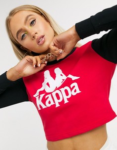 Свитшот в стиле колор блок Kappa-Красный