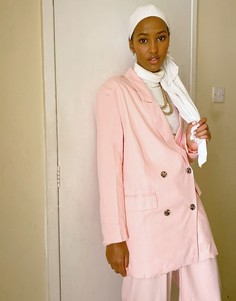 Удлиненный пиджак от комплекта Daisy Street-Розовый