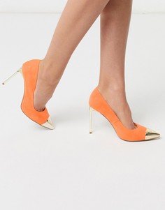 Оранжевые туфли-лодочки на шпильке ASOS DESIGN-Оранжевый