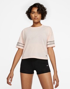 Розовая футболка с логотипом Nike Pro Training-Розовый
