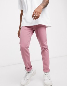 Розовые джинсы скинни ASOS DESIGN-Розовый