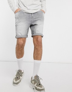 Серые джинсовые шорты скинни ASOS DESIGN 12.5oz-Серый
