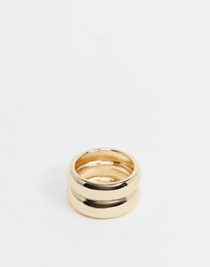Золотистое кольцо ASOS DESIGN-Золотой