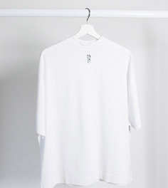 Футболка в стиле oversized из хлопка ASOS 4505 Petite-Белый