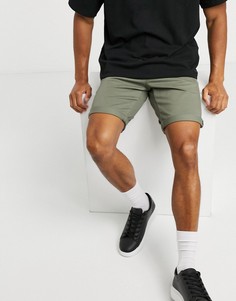 Шорты чиносы цвета хаки Jack & Jones Intelligence-Зеленый