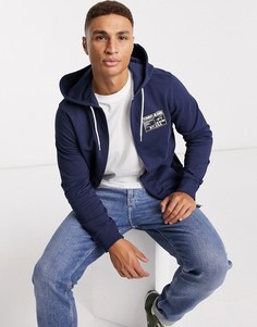 Худи на молнии с логотипом Tommy Jeans-Темно-синий
