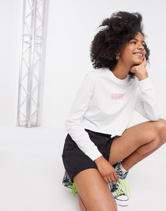 Белый короткий лонгслив Vans Airborne V