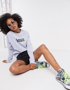 Голубой свободный свитшот Vans Flying V-Синий