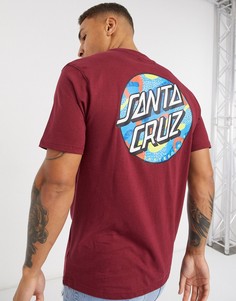 Бордовая футболка Santa Cruz-Красный