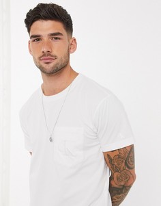 Футболка с монограммой на кармане Calvin Klein Jeans-Белый