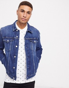 Зауженная джинсовая куртка Calvin Klein Jeans-Синий