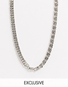 Серебристое ожерелье-цепочка Reclaimed Vintage-Серебряный