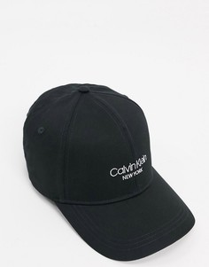 Черная бейсболка с логотипом Calvin Klein-Черный
