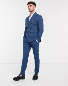 Синие узкие брюки Selected Homme-Синий