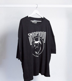 Oversized-футболка с принтом "Snoop DogG" ASOS DESIGN Plus-Черный