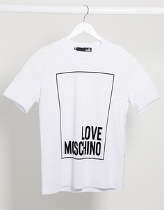 Футболка с принтом Love Moschino-Белый