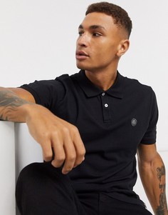 Черное поло с логотипом Pretty Green-Черный