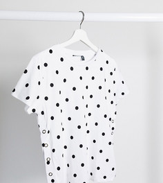 Футболка в горошек с пуговицами по бокам ASOS DESIGN Maternity-Мульти
