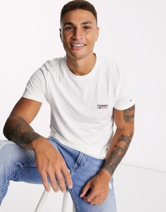 Футболка с фактурным логотипом Tommy Jeans-Белый