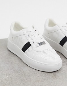 Белые кроссовки с полоской по бокам Steve Madden-Белый