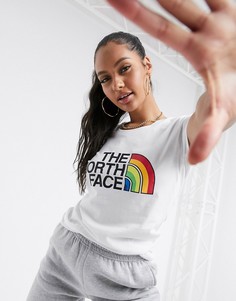 Белая футболка с радужным принтом The North Face-Белый