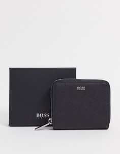 Черный кожаный кошелек Hugo Boss