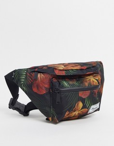 Черная сумка-кошелек на пояс с цветочным принтом Herschel Supply Co-Черный