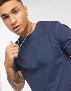 Темно-синяя окрашенная футболка Timberland-Темно-синий