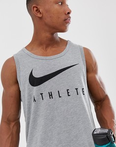 Серая майка Nike Training Dry athlete-Серый