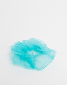 Резинка для волос из органзы ASOS DESIGN-Синий